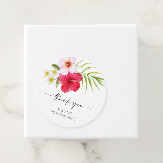 Tropische floraal bedankjes labels (In situ)