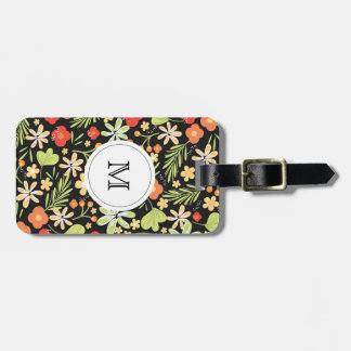 Tropische floraal gepersonaliseerd bagagelabel
