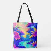 Tropische Floral 2 Tote Bag (Achterkant)