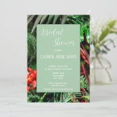 Tropische Floral, Aarde, Moderne, Vrijgezellenfees Kaart (Staand voorkant)