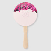 Tropische Floral  Afbeelding bruiloft Handwaaier (Achterkant)