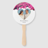 Tropische Floral  Afbeelding bruiloft Handwaaier (Voorkant)