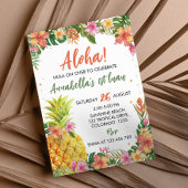 Tropische Floral Aloha First Luau Birthday Kaart