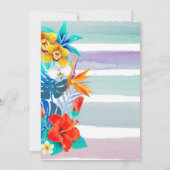 Tropische Floral Aloha Luau Birthday Party Kaart (Achterkant)