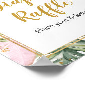 Tropische Floral Aloha Luier Raffle Poster (Hoek)