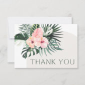 Tropische Floral Arch Bedankkaart (Voorkant)