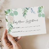 Tropische Floral Baby Name Suggestis Card Visitekaartje