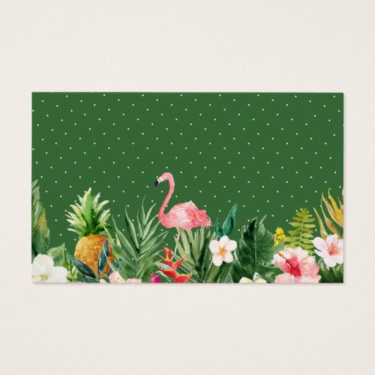 Tropische Floral Baby shower Diaper Raffle Kaart (Achterkant)