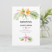 Tropische Floral Bachelorette Kaart (Staand voorkant)