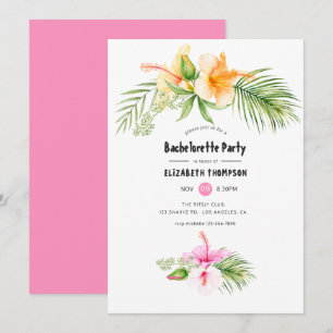 Tropische Floral Bachelorette Kaart
