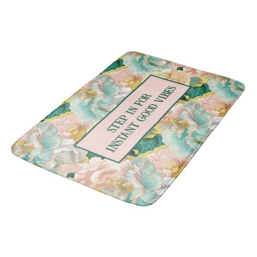Tropische Floral Bath Mat (Gekanteld)