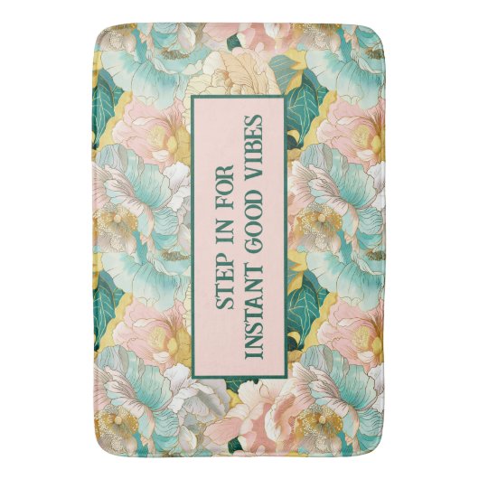 Tropische Floral Bath Mat (Voorkant Verticaal)