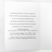 Tropische Floral Beach Celebration of Life Drieluik Uitnodiging (Binnenzijde eerst)