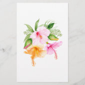 Tropische Floral Beach Celebration of Life Flyer (Achterkant)