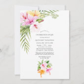 Tropische Floral Beach Celebration of Life Kaart (Voorkant)