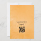 Tropische Floral Beach QR Code RSVP Weddenschap Kaart (Achterkant)