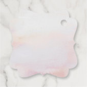 Tropische Floral Beach Weddenschap bedankt Bedankjes Labels (Achterkant)