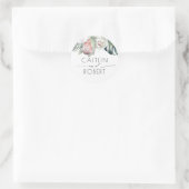 Tropische Floral Beach Wedding Ronde Sticker (Tas)