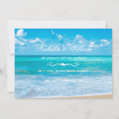 Tropische Floral Beach Wedding Save the Date Kaart (Achterkant)