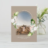 Tropische Floral | Boho Save the Date (Staand voorkant)