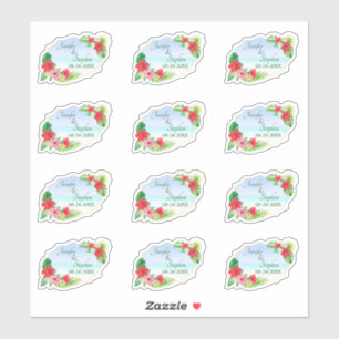 Tropische Floral Botanical Gold Geometric Weddensc Sticker