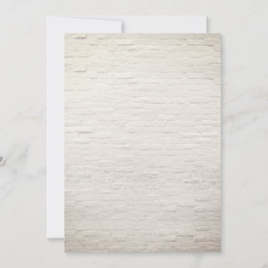 Tropische Floral Brick Afstuderen Fotouitnodiging Kaart (Achterkant)