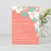 Tropische Floral Bridal Shower Invitation Kaart (Staand voorkant)