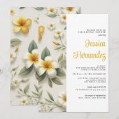 Tropische Floral Bridal Shower Invitation Kaart (Voorkant / Achterkant)