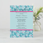 Tropische Floral Bridal Shower Invitation Kaart (Staand voorkant)