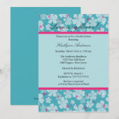 Tropische Floral Bridal Shower Invitation Kaart (Voorkant / Achterkant)