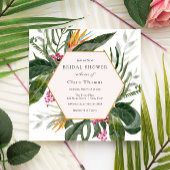Tropische Floral Bridal Shower Invitation Kaart