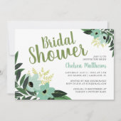 Tropische Floral Bridal Shower Invitation Kaart (Voorkant)