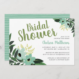 Tropische Floral Bridal Shower Invitation Kaart