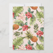 Tropische Floral Bridal Wedding Shower Uitnodiging (Achterkant)