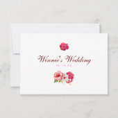 Tropische Floral Bridesmaid Card Kaart (Achterkant)