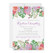 Tropische Floral Brunch Girl Baby shower Invitatio