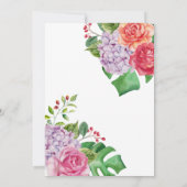 Tropische Floral Brunch Girl Baby shower Invitatio Kaart (Achterkant)