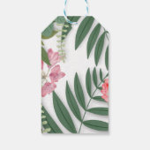 Tropische Floral Cadeaulabel (Achterkant)
