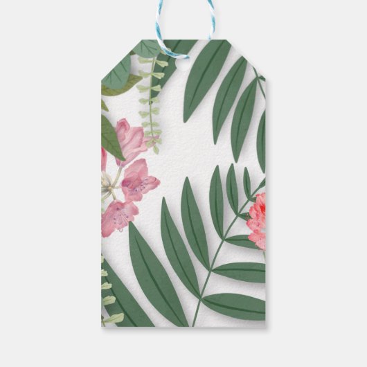 Tropische Floral Cadeaulabel (Achterkant)