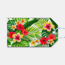 Tropische Floral Cadeaulabel
