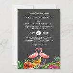 Tropische Floral Chalkboard Flamingo Formal Weddin Kaart<br><div class="desc">Creëer uw perfecte uitnodiging met deze vooraf ontworpen sjablonen, kunt u het gemakkelijk personaliseren om uniek van u te zijn. Voor verdere aanpassing, te klikken gelieve de "pas verder"verbinding aan en ons makkelijk te gebruiken ontwerphulpmiddel te gebruiken om deze sjabloon te wijzigen. Als u de voorkeur geeft aan Zelfkleerpapier/matte afwerking,...</div>