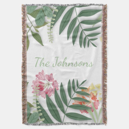 Tropische Floral Deken (Voorkant Verticaal)