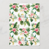 Tropische Floral die het beste spel van de Bride k Informatiekaartje (Achterkant)