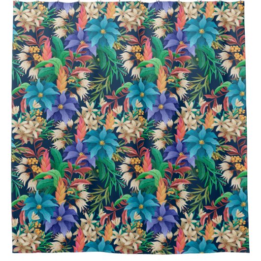 Tropische Floral Douchegordijn (Voorkant)