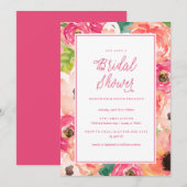 TROPISCHE FLORAL-doucheuitnodiging Kaart (Voorkant / Achterkant)