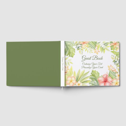Tropische Floral Elegance ventilator personaliser Gastenboek (Volledig)