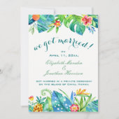 Tropische Floral Elegant We hebben een gehuwde opn Kaart (Voorkant)
