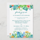 Tropische Floral Elegant We hebben een gehuwde opn Kaart (Achterkant)