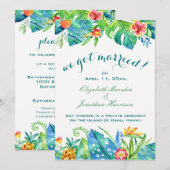 Tropische Floral Elegant We hebben een gehuwde opn Kaart (Voorkant / Achterkant)