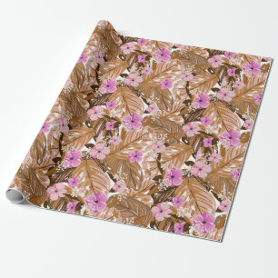 Tropische Floral en bladeren Cadeaupapier